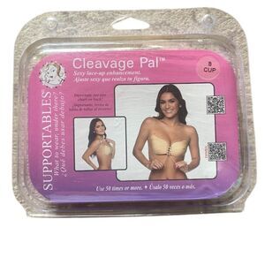 Supportables Cleavage Pal & Whisper Push Up Bra Set Black B/C Cup Strapless
